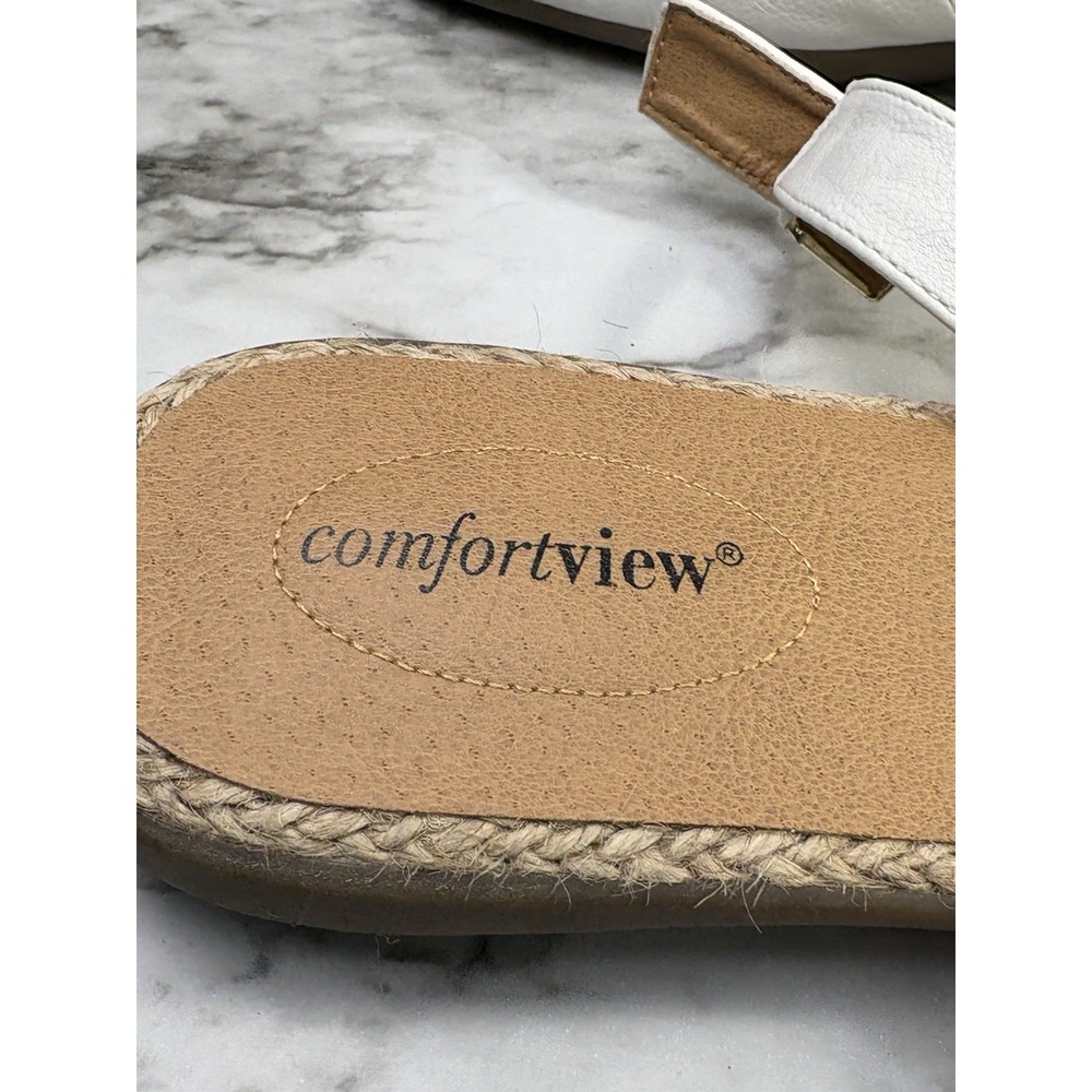 Comfortview Adele White Slingback Espadrille Sand… - image 4